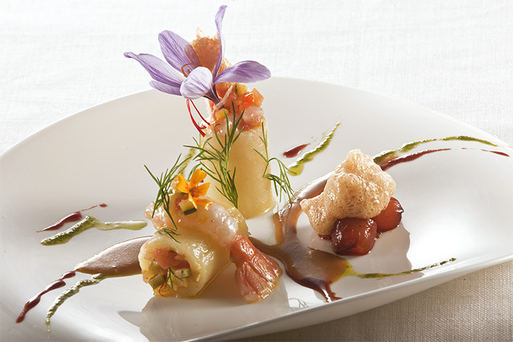 Langoustines vermouth caramel